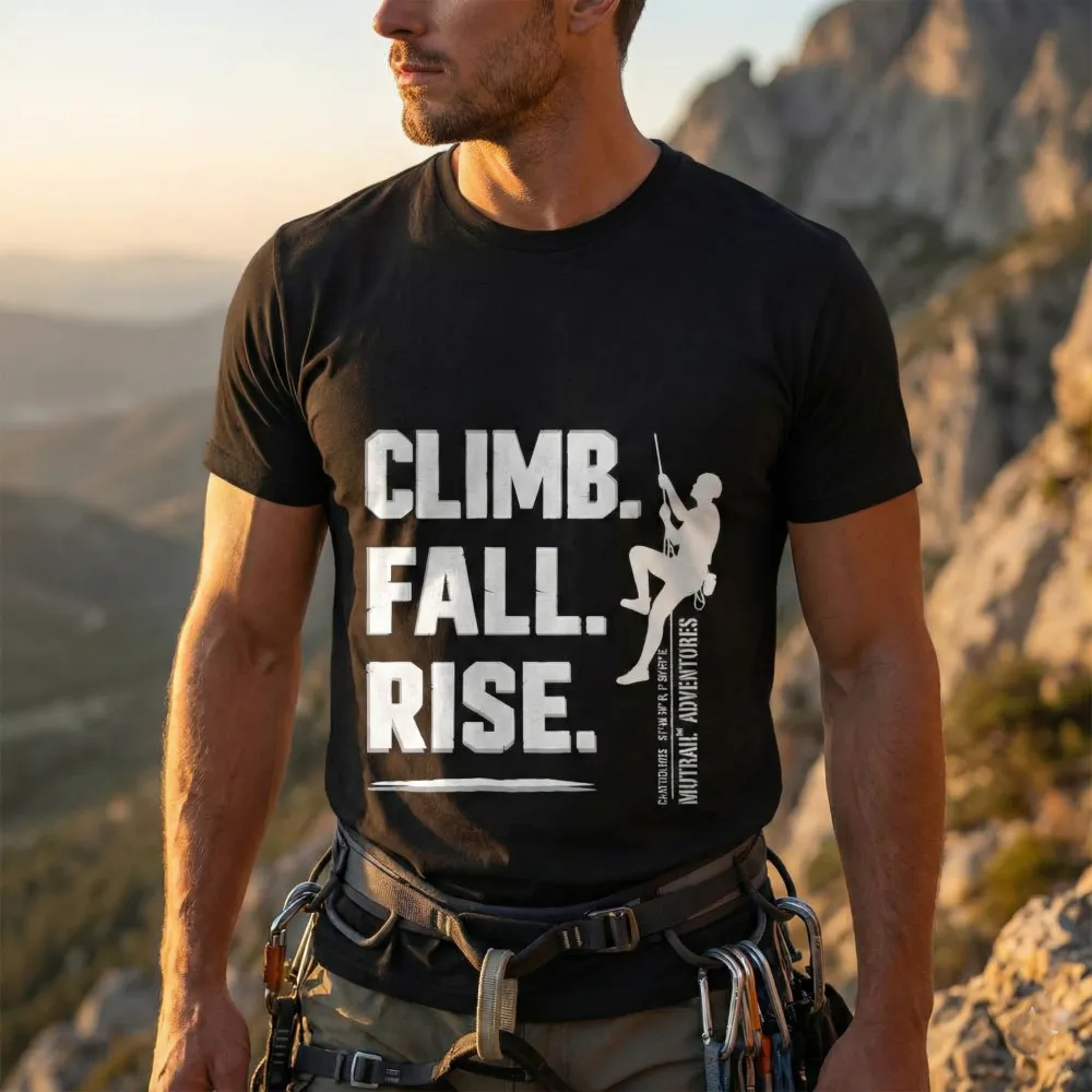 Kletter Geschenk Männer T-Shirt - Bouldern Bio Baumwolle - Produktansicht